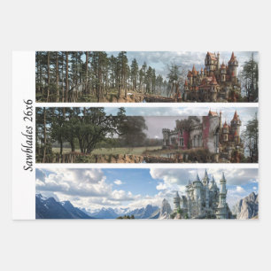 Decoupage Castle Ireland for Signs & Handsaws  Wrapping Paper Sheet