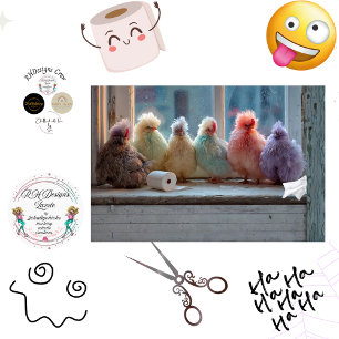 Decoupage Chicken Shenanigans Tissue Humor  Paper