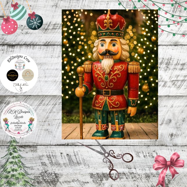 Decoupage Classic Nutcracker Red Green  Tissue Paper (Creator Uploaded)
