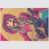 Decoupage Classic Poster Nashville Girl Guitarist