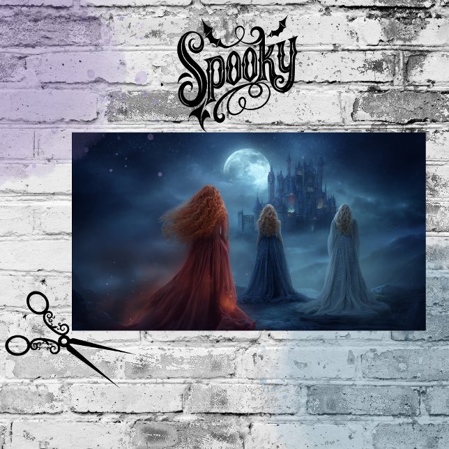 Decoupage Cloaked Women Moonlit Summons Castle.  Tissue Paper (Creator Uploaded)