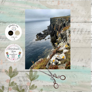Decoupage Coastal Cliffside in Ireland  Tissue Paper
