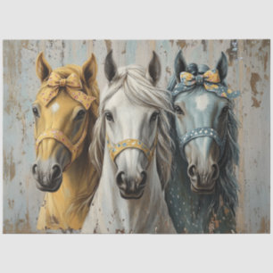 Decoupage Country Elegance Horses Bows & Harnesses Tissue Paper