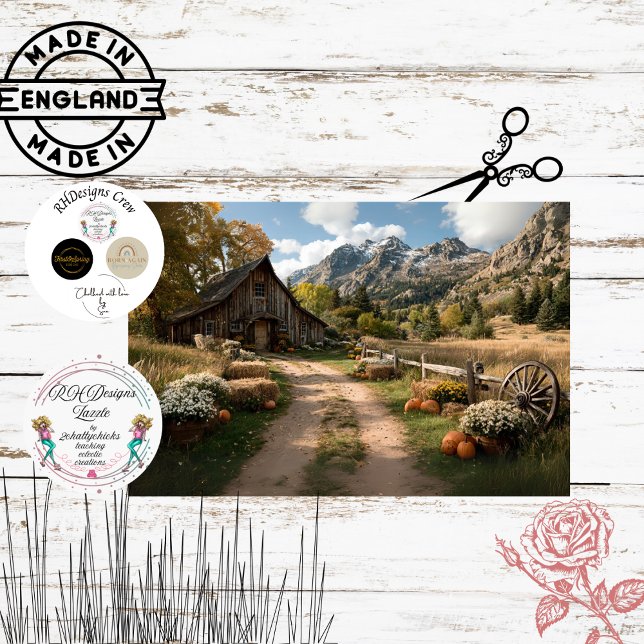 Decoupage Country Side England Autumn Scenery  Tissue Paper (Creator Uploaded)