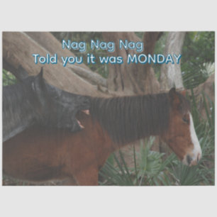 Decoupage Customizable Humorous Horse Print Tissue Paper