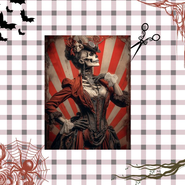 Decoupage Dark Steampunk Skeletal Circus  Tissue Paper (Creator Uploaded)