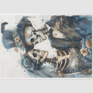Decoupage Day of Dead Wedding Couple Tissue Paper
