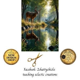 Decoupage Deer Buck Tranquil Woodland Wildlife Art Tissue Paper