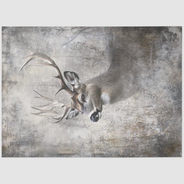 Decoupage Deer Hunters Dream Majestic Wildlife Tissue Paper (Front)