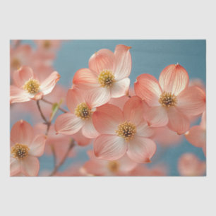 Decoupage Delicate Peach Dogwood Flowers  Tissue Paper