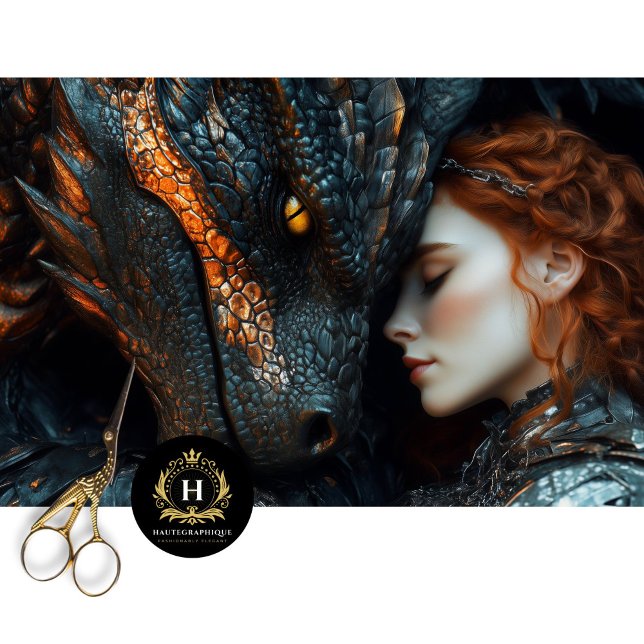 Decoupage Dragon Warrior Woman  Tissue Paper (Creator Uploaded)