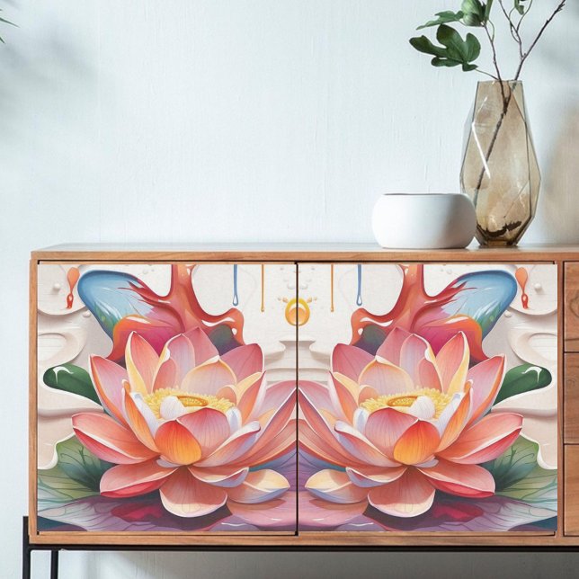 Decoupage Dripping Lotus Art Tissue Paper (Creator Uploaded)