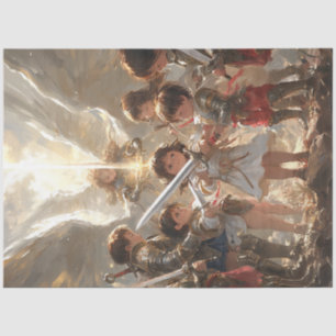 Decoupage Easter Sunday Children Gathering  Tissue Paper