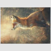Decoupage Enchanted Forest Red Fox Serene 