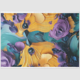 Decoupage Exotic Conure Parrots Vibrant Coloured  Tissue Paper