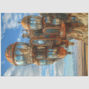 Decoupage Fantasy Balloons Futuristic Landscape Tissue Paper