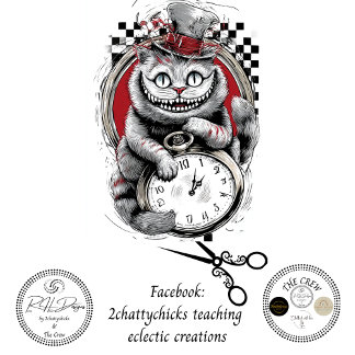 Decoupage Fantasy Cat Pocket Watch Illustration  Tissue Paper