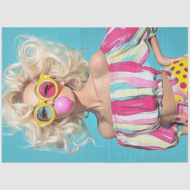 Decoupage Fashionable Chic Bold Stripes & Dots  Tissue Paper (Front)