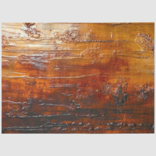 Decoupage Faux Copper Metal Amber Finish  Tissue Paper