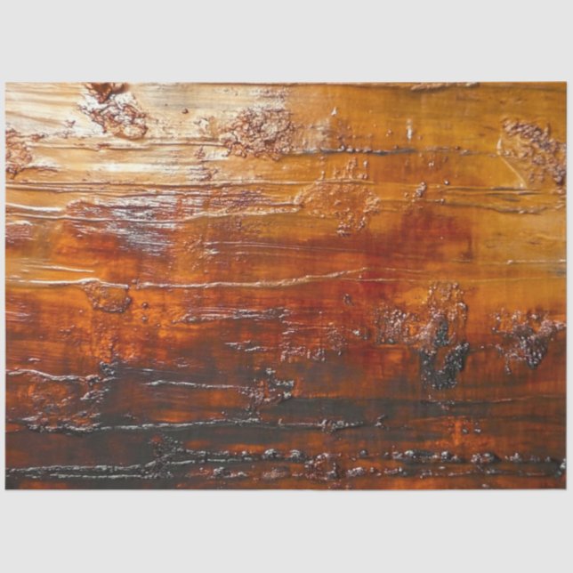 Decoupage Faux Copper Metal Amber Finish  Tissue Paper (Front)