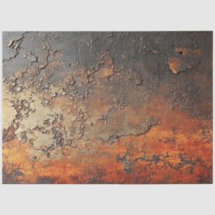 Decoupage Faux Rust Patina Copper Finish Tissue Paper