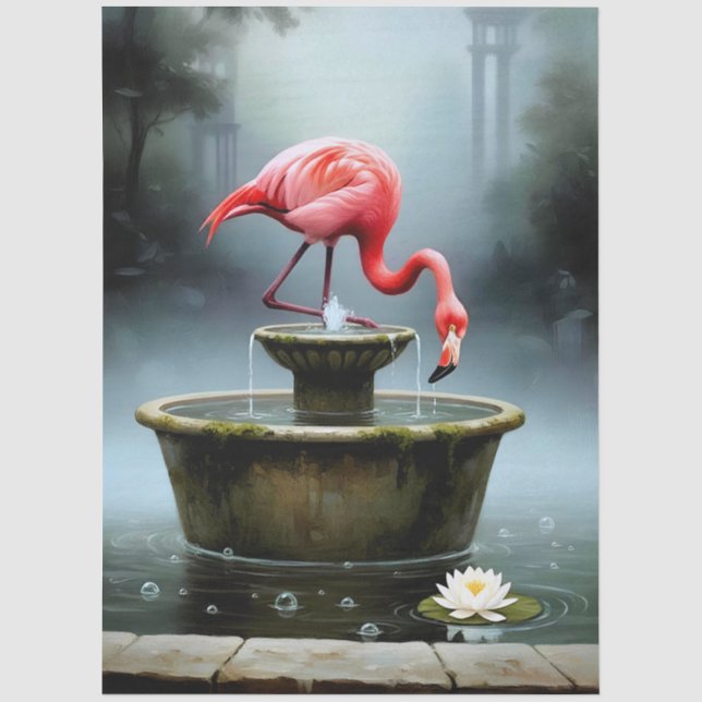 Decoupage Flamingo Collection Tissue Paper (Front)