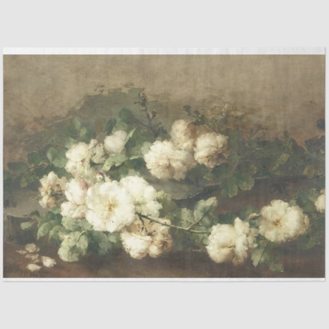 Decoupage Floral Flower Flowers Tissue Paper  (Front)