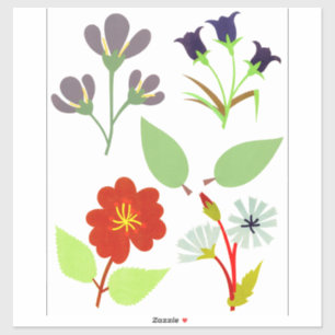 Decoupage  Flowers collage art