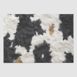 Decoupage Fur Cowhide Pattern Black Brown & White Tissue Paper