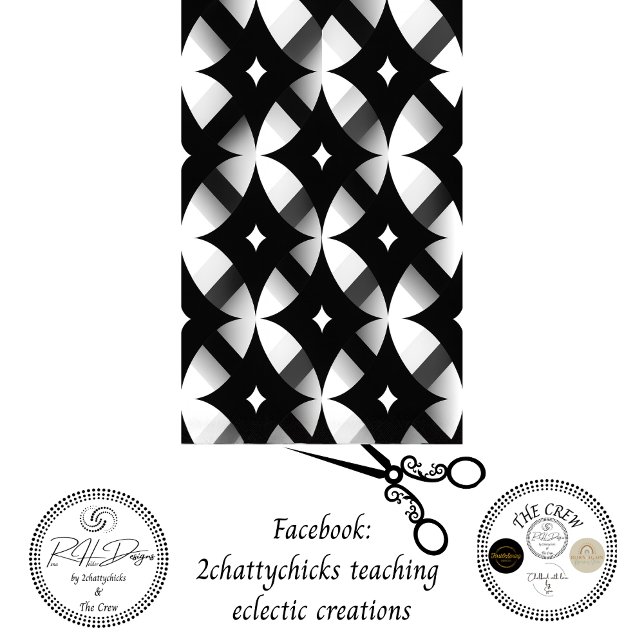 Decoupage Geometric Black White Abstract Pattern  Tissue Paper (Creator Uploaded)