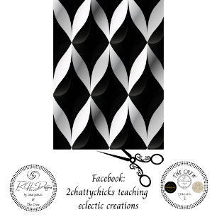 Decoupage Geometric Black White Patterns Contrast Tissue Paper