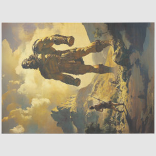 Decoupage Giant Goliath & David Tissue Paper