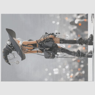 Decoupage Girl Punk Rock Singer Concert  Tissue Paper