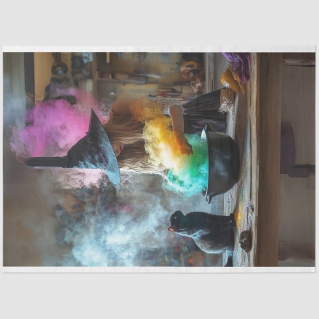 Decoupage Good Witch Sister Elowen   Tissue Paper (Front)