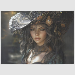 Decoupage Gothic Elegance Lady Seraphina Tissue Paper