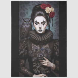 Decoupage Gothic Rose Queen – Dark Romantic Art Tissue Paper
