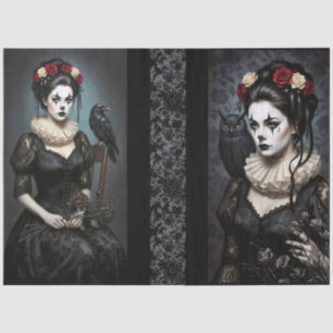 Decoupage Gothic Rose Queen – Dark Romantic Art Tissue Paper