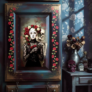 Decoupage Gothic Rose Queen – Dark Romantic Art Tissue Paper