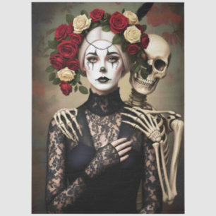 Decoupage Gothic Rose Queen – Dark Romantic Art Tissue Paper
