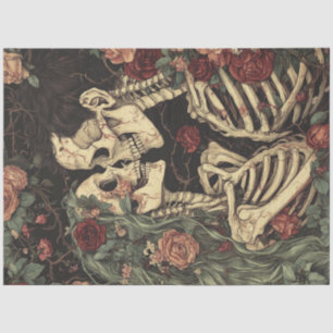 Decoupage Gothic Skeleton Vow Renewal Tissue Paper