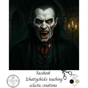 Decoupage Gothic Vampire Art Tissue Paper