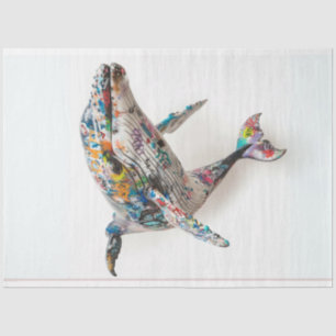 Decoupage Graffiti Dolphin  Tissue Paper