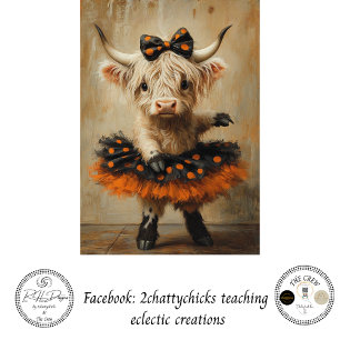 Decoupage Halloween Highland Ballerina Whimsy Tissue Paper