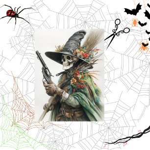 Decoupage Halloween Witch Bringing Redemption  Tissue Paper