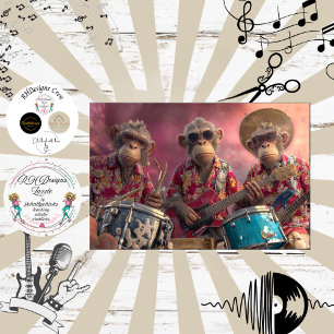 Decoupage Hawaiian Monkey Fur Feather Funk Band Tissue Paper