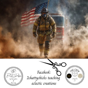 Decoupage Heroic Firefighter Responder  Tissue Paper