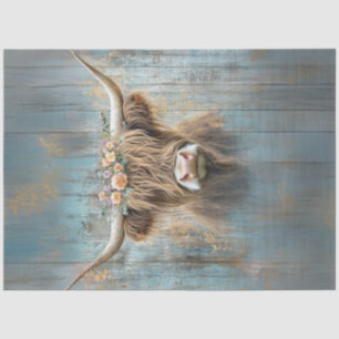 Decoupage Highland Cow Farmhouse Style  Tissue Paper