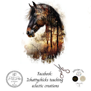 Decoupage Horse Harmony Nature Double Exposure Tissue Paper