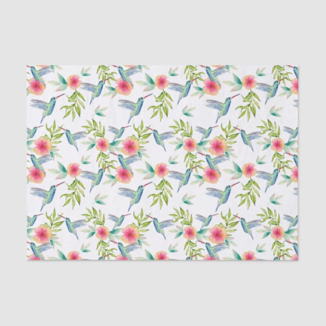 Decoupage Hummingbird Birthday Party Shower Tissue Paper (Front)