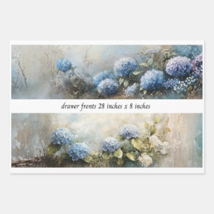 Decoupage Hydrangea Flowers Drawer Fronts 29x8 Wrapping Paper Sheet